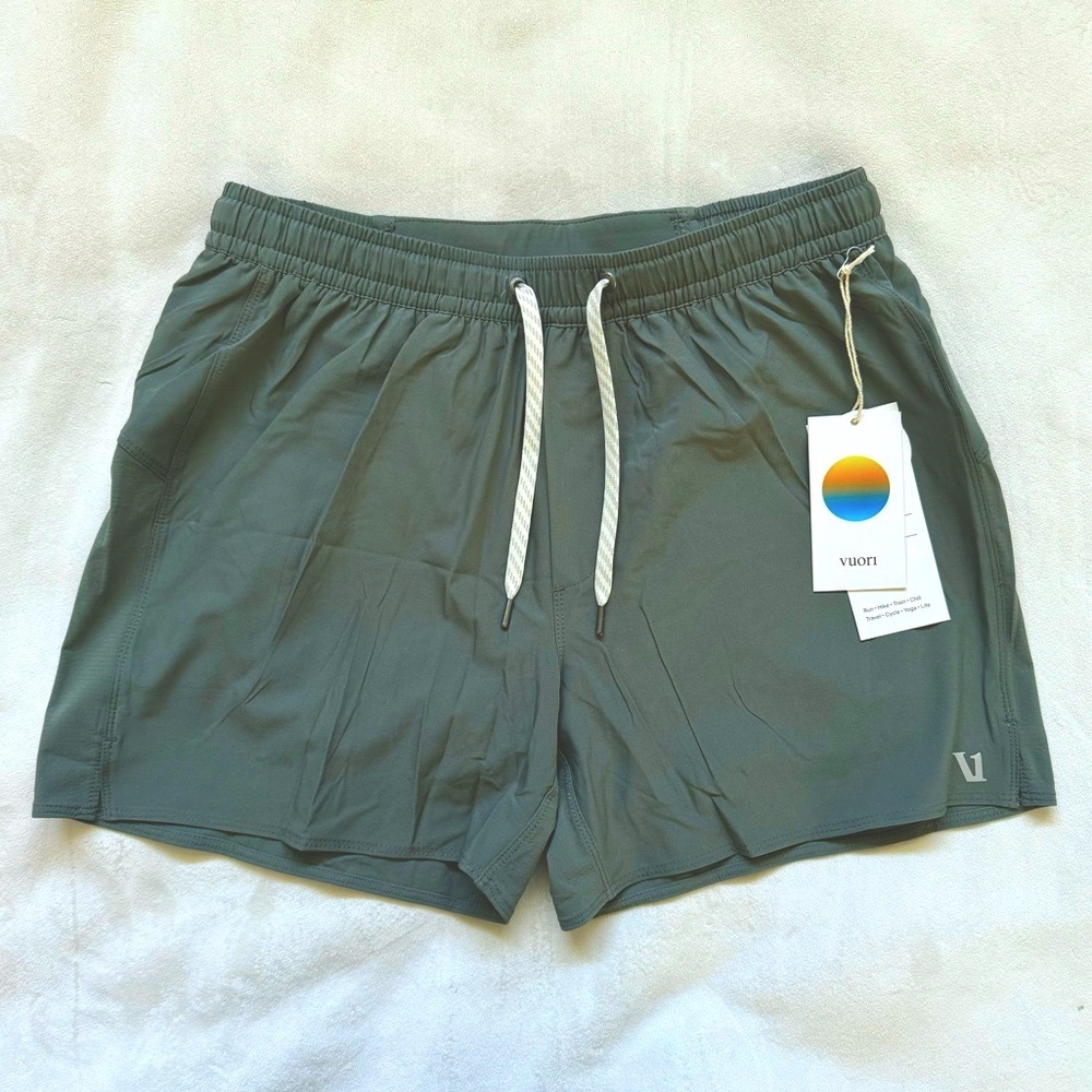 Vuori Course Run Short - Dusty Pine - Men’s Medium